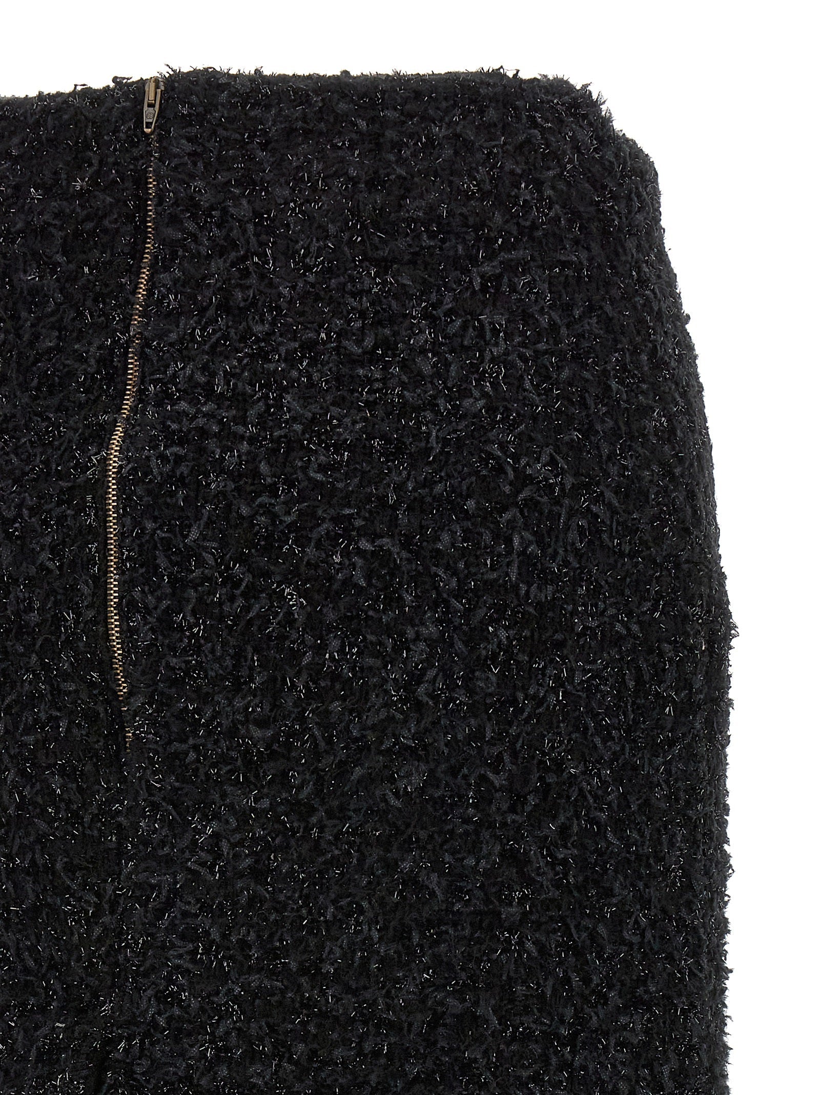 Balenciaga Black Cotton Midi Skirt