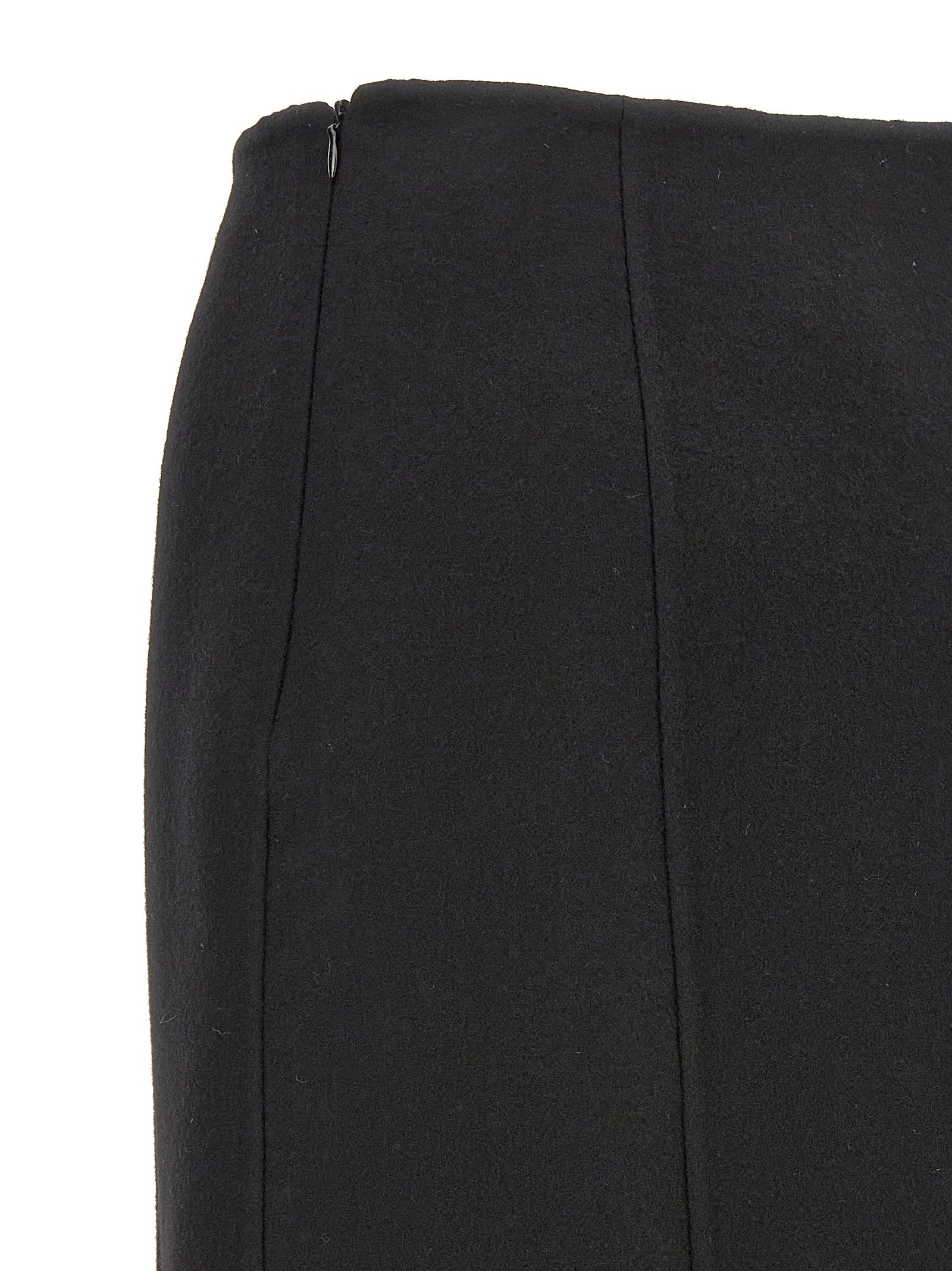 Ermanno Scervino Black Virgin Wool Mini Skirt