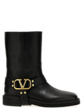 Valentino Garavani Black Calfskin Ankle Boots