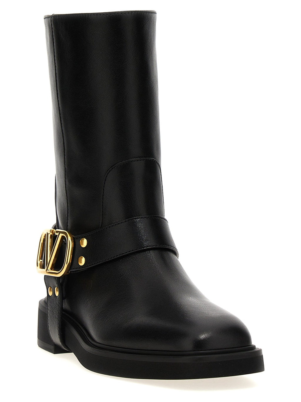 Valentino Garavani Black Calfskin Ankle Boots