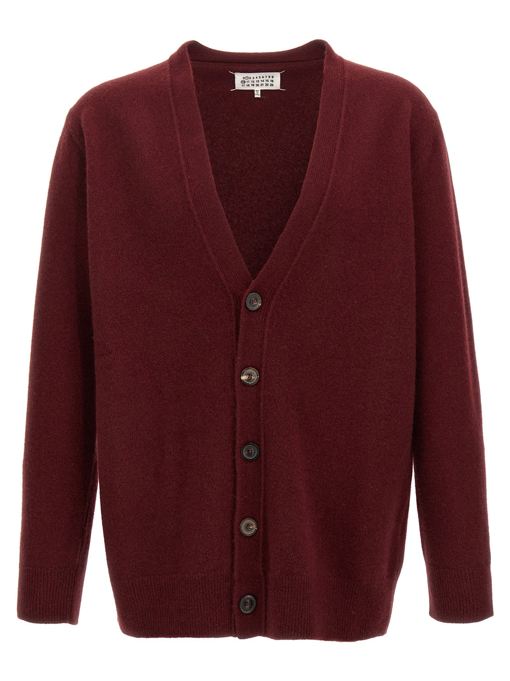 Maison Margiela Bordeaux Wool Cardigan