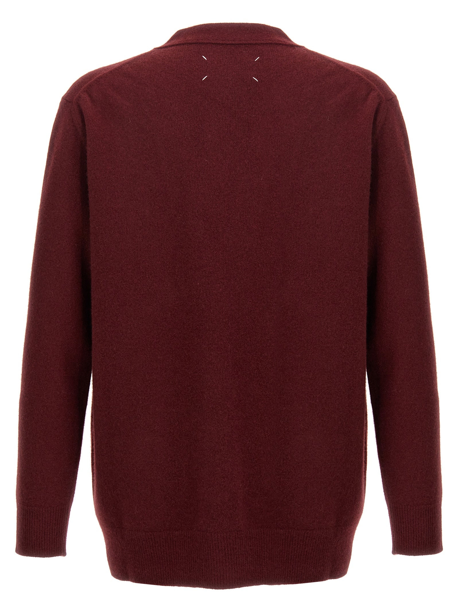 Maison Margiela Bordeaux Wool Cardigan