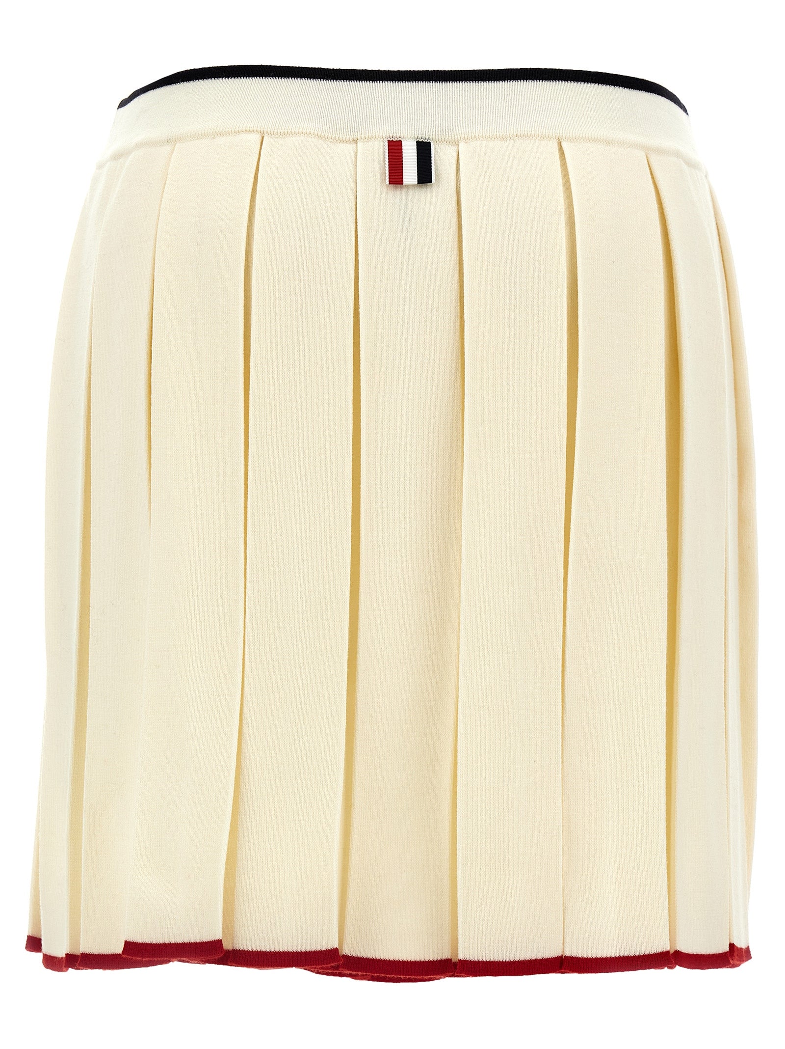 Thom Browne White Virgin Wool Long Skirt