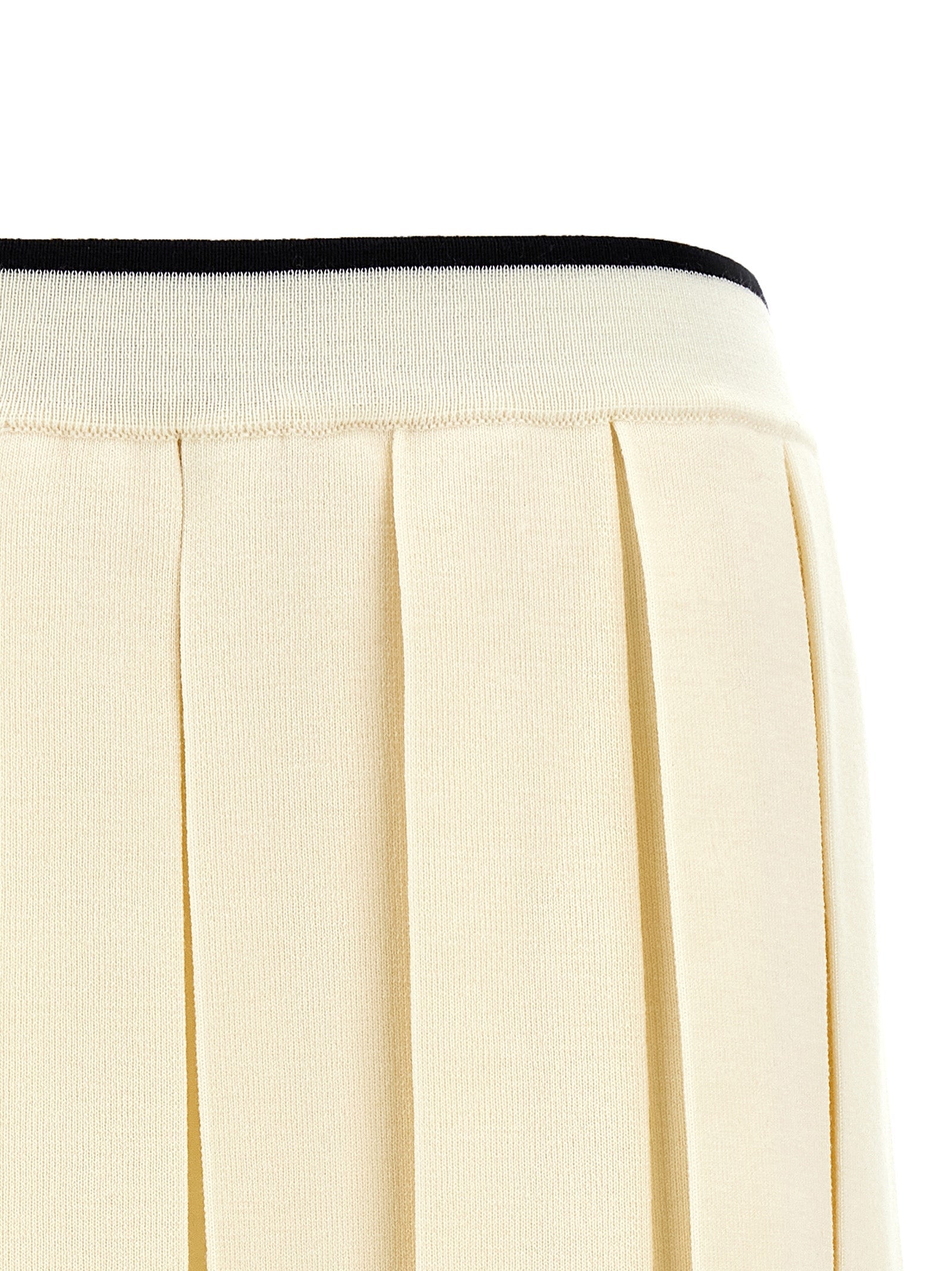 Thom Browne White Virgin Wool Long Skirt