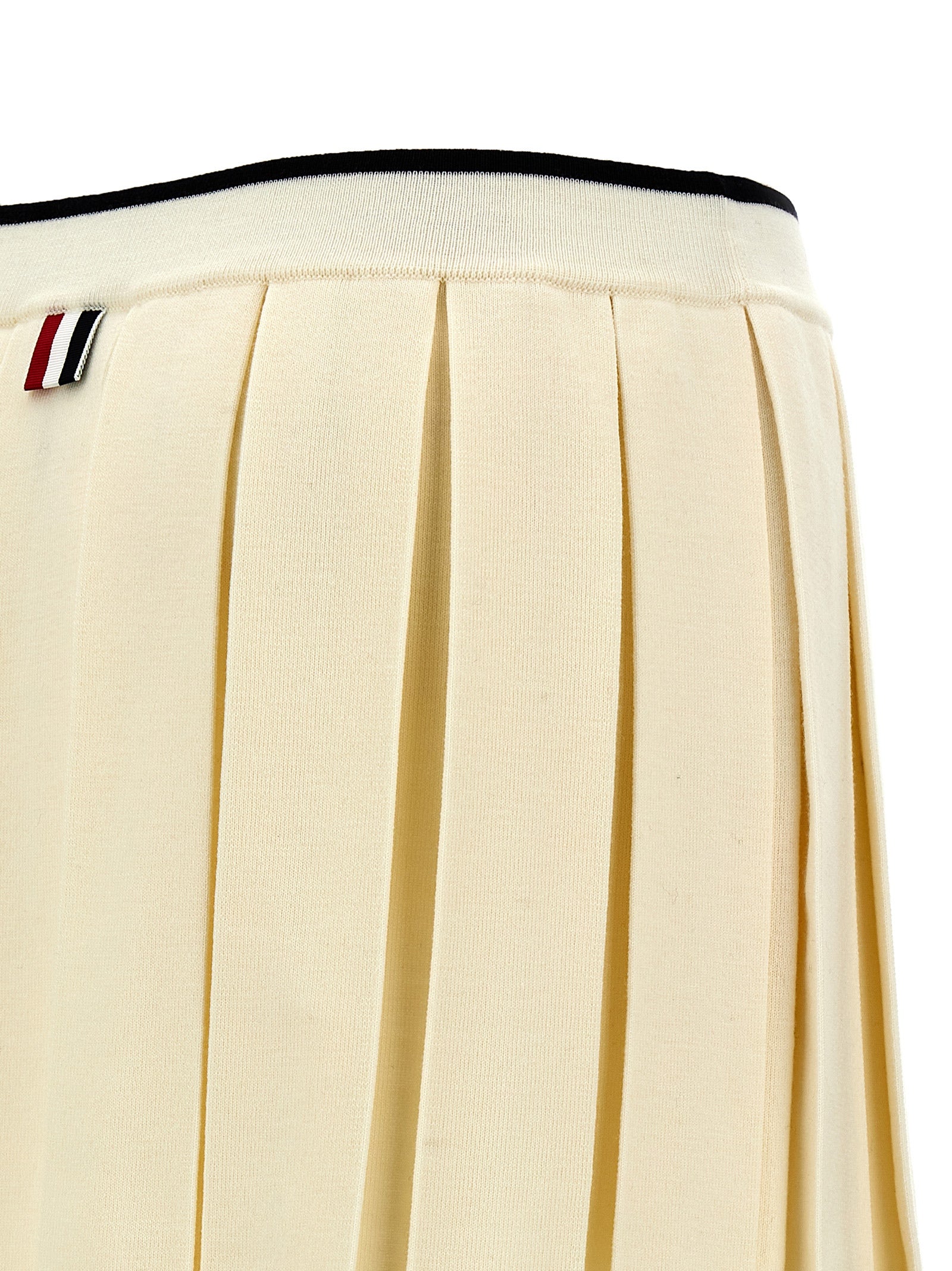 Thom Browne White Virgin Wool Long Skirt