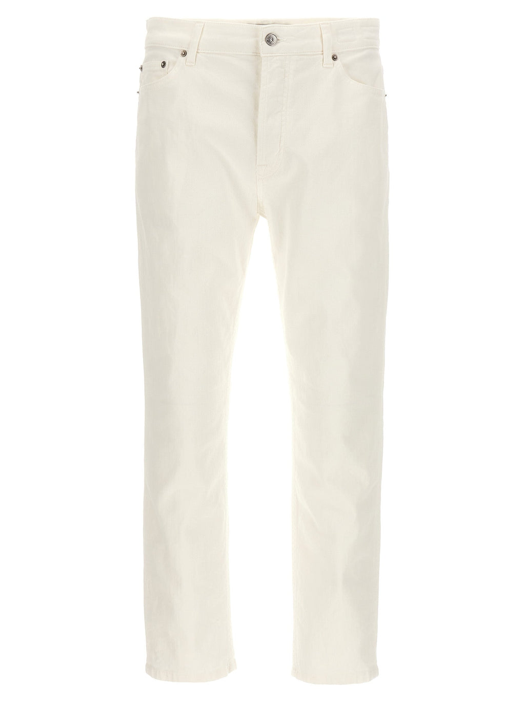 Department 5 White Cotton Straight-Leg Jeans
