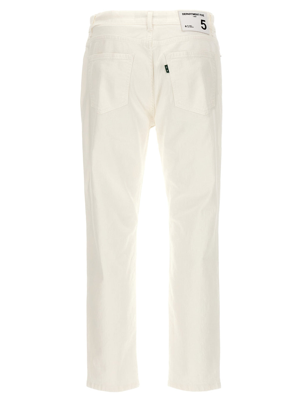 Department 5 White Cotton Straight-Leg Jeans