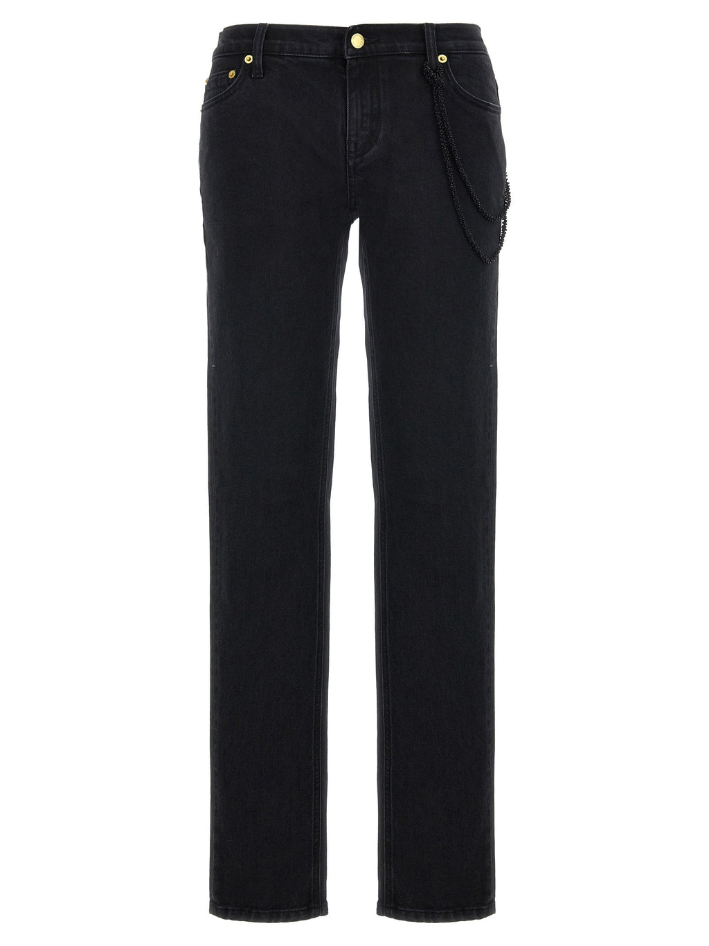 Darkpark Black Cotton Straight-Leg Jeans