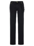 Darkpark Black Cotton Straight-Leg Jeans