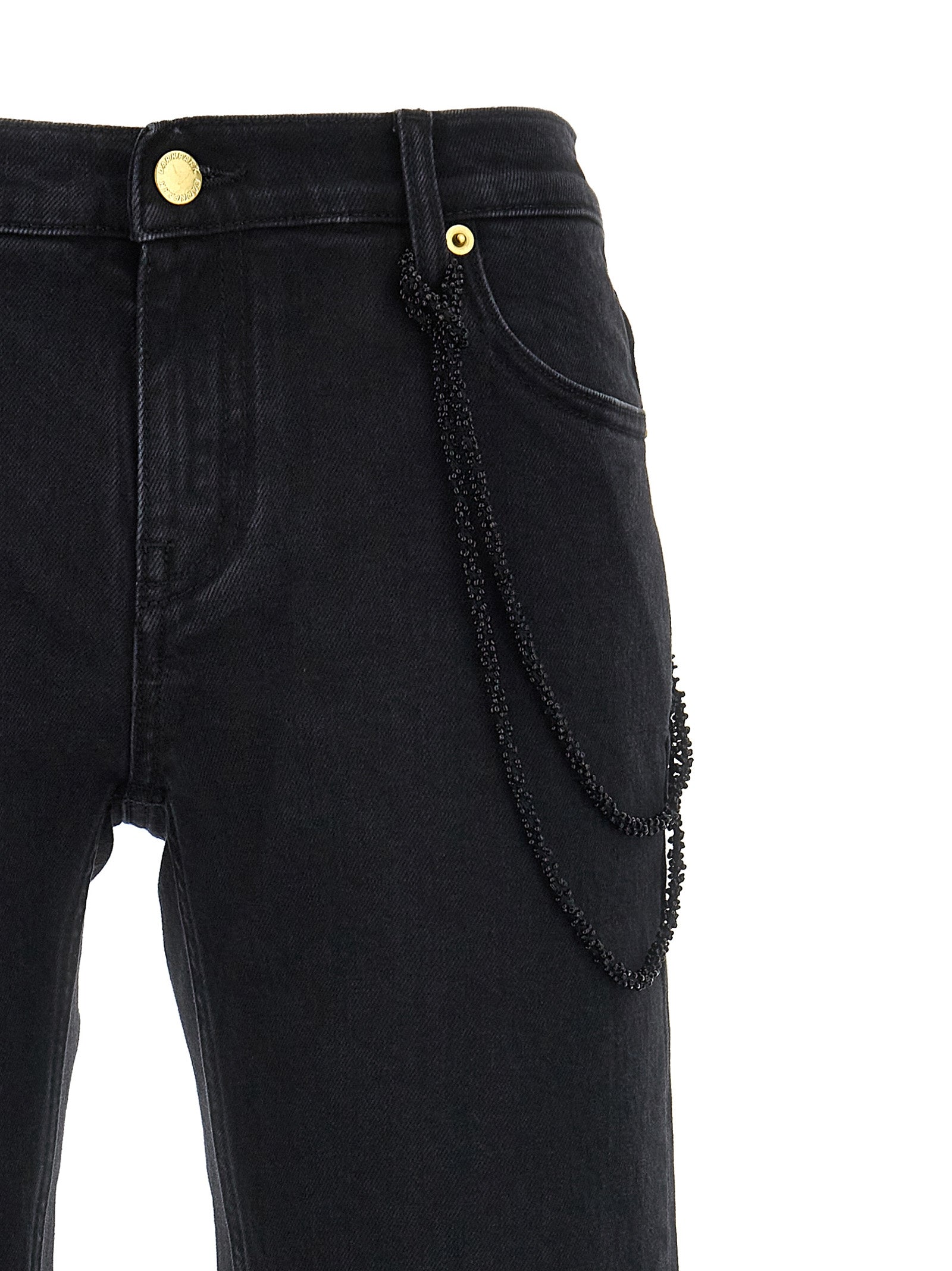 Darkpark Black Cotton Straight-Leg Jeans