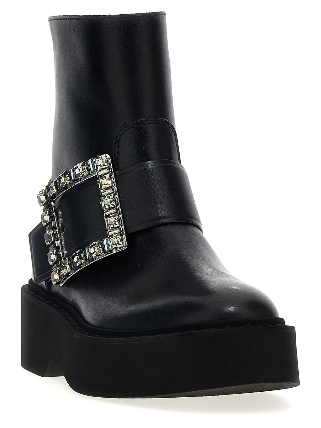 Roger Vivier Black Calfskin Ankle Boots