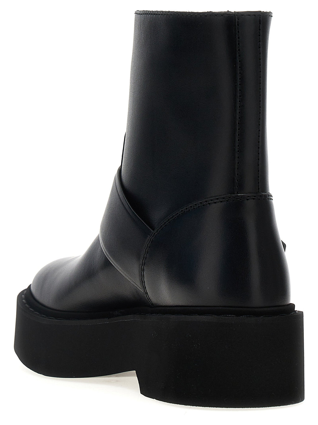 Roger Vivier Black Calfskin Ankle Boots