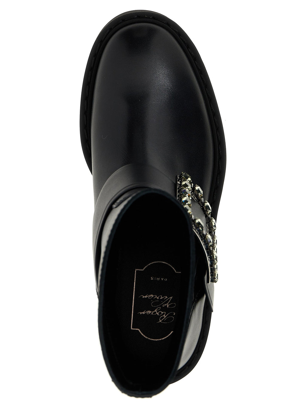 Roger Vivier Black Calfskin Ankle Boots