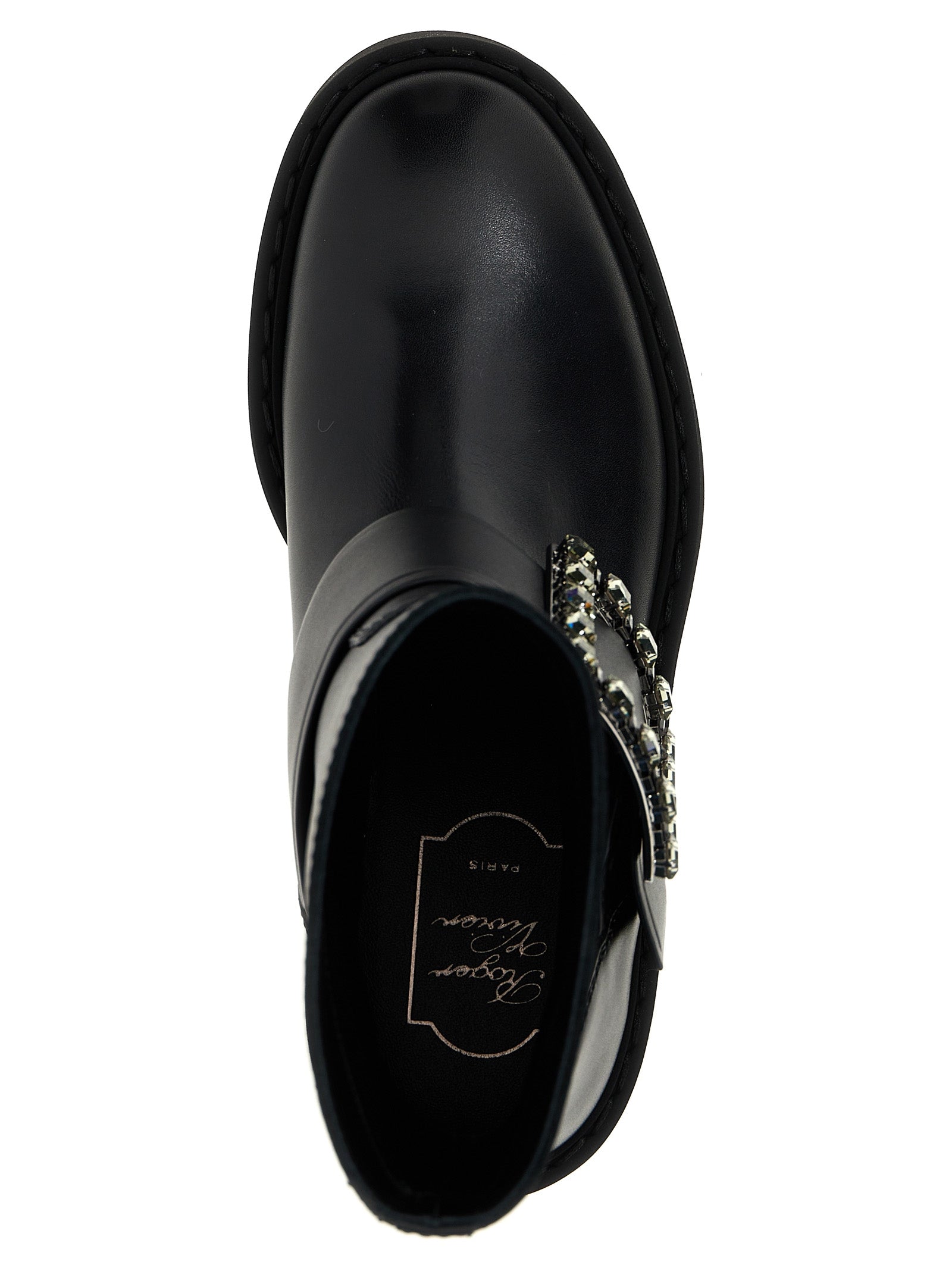 Roger Vivier Black Calfskin Ankle Boots
