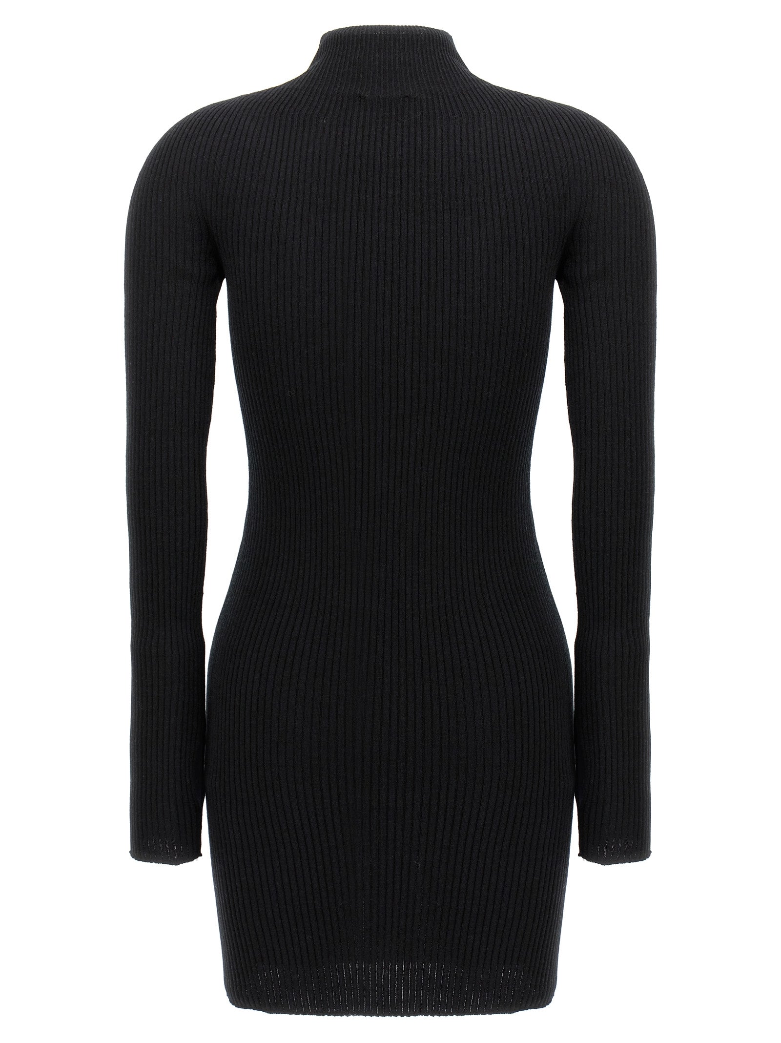 Courrèges Black Cotton Short Dress