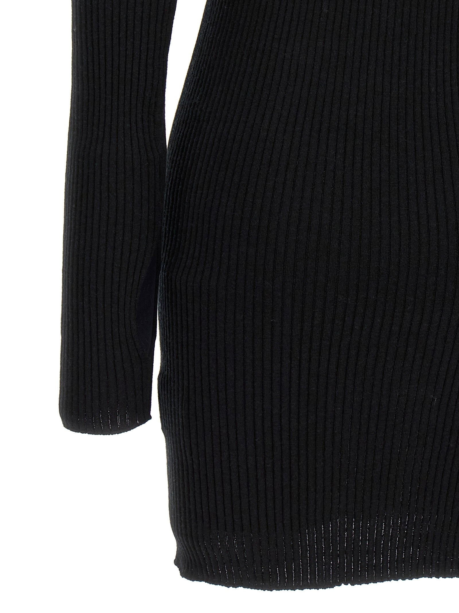 Courrèges Black Cotton Short Dress