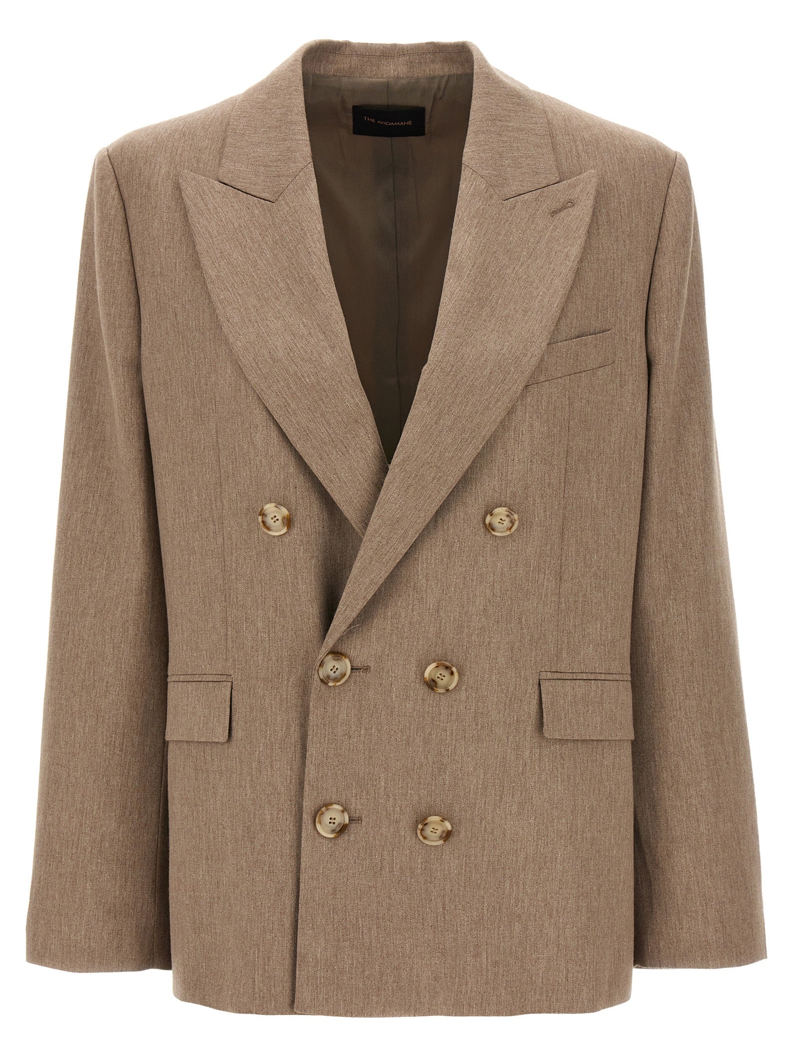 The Andamane Beige Viscose Blazer