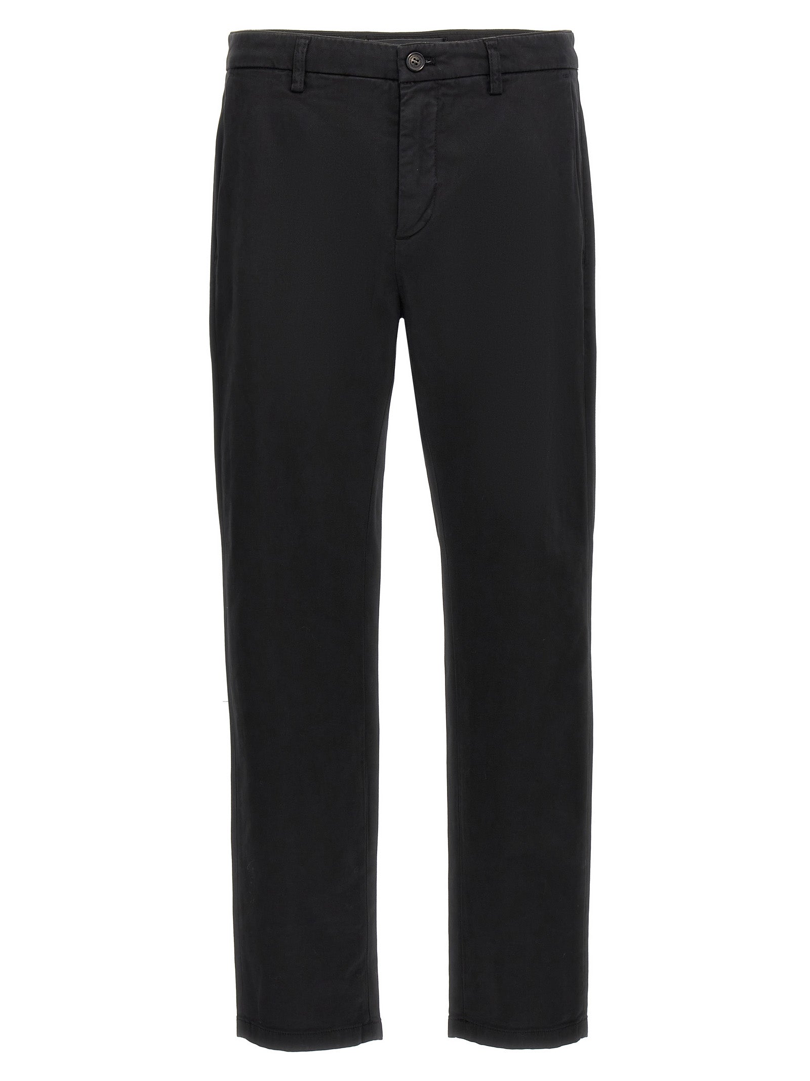 Department 5 Black Cotton Casual Pants