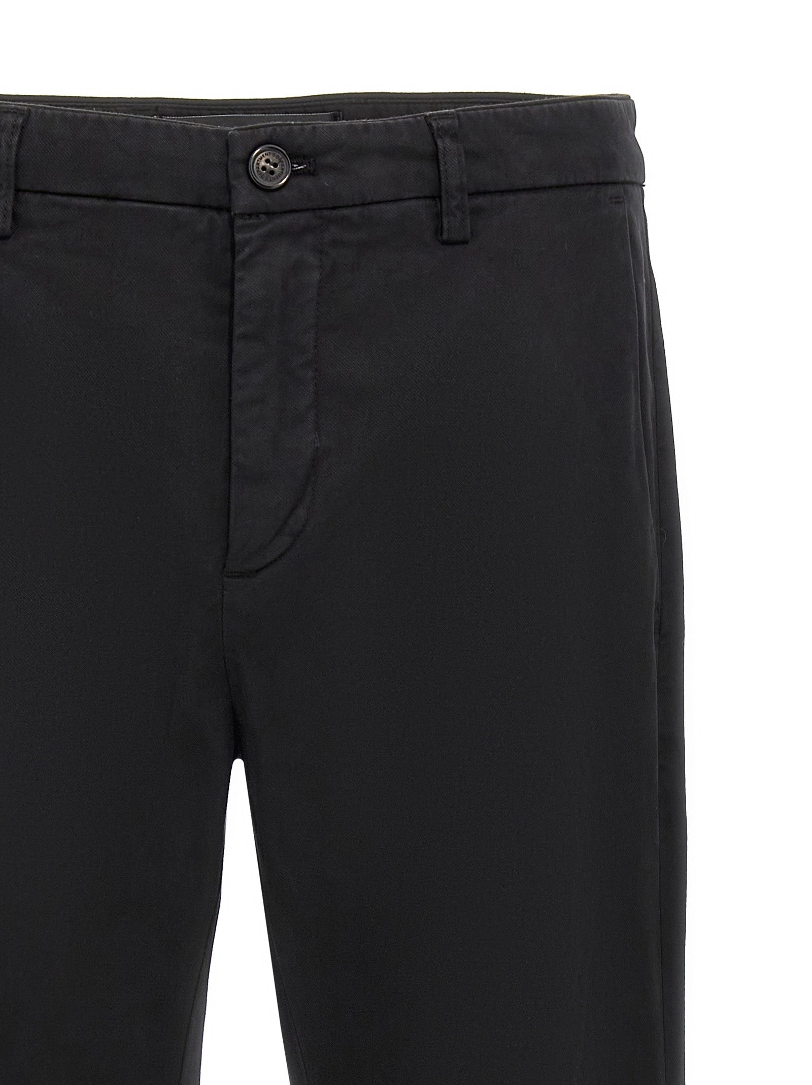Department 5 Black Cotton Casual Pants