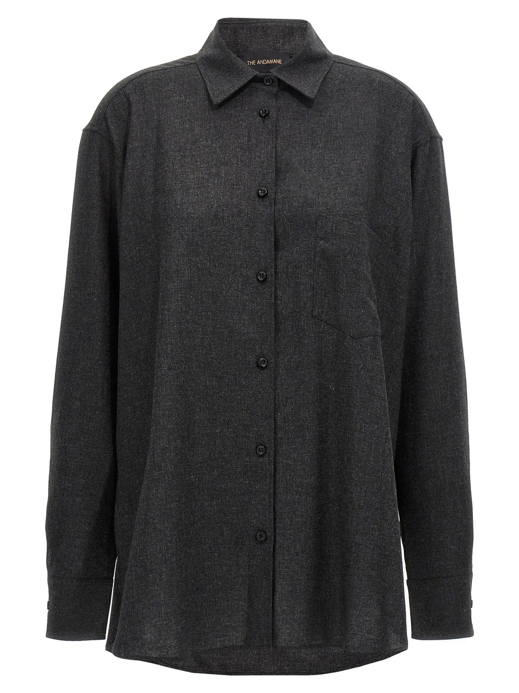 The Andamane Gray Wool Blouse