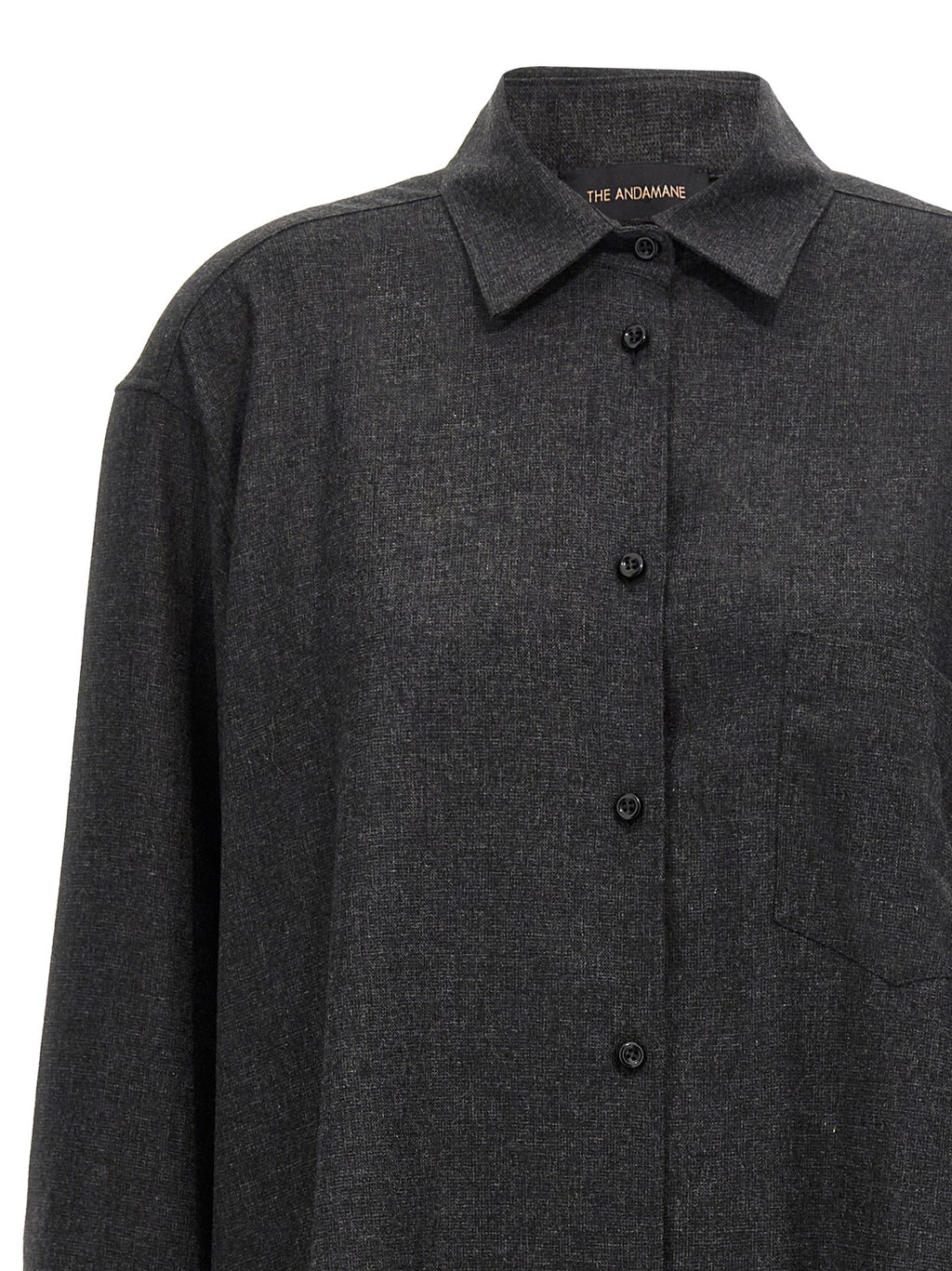 The Andamane Gray Wool Blouse