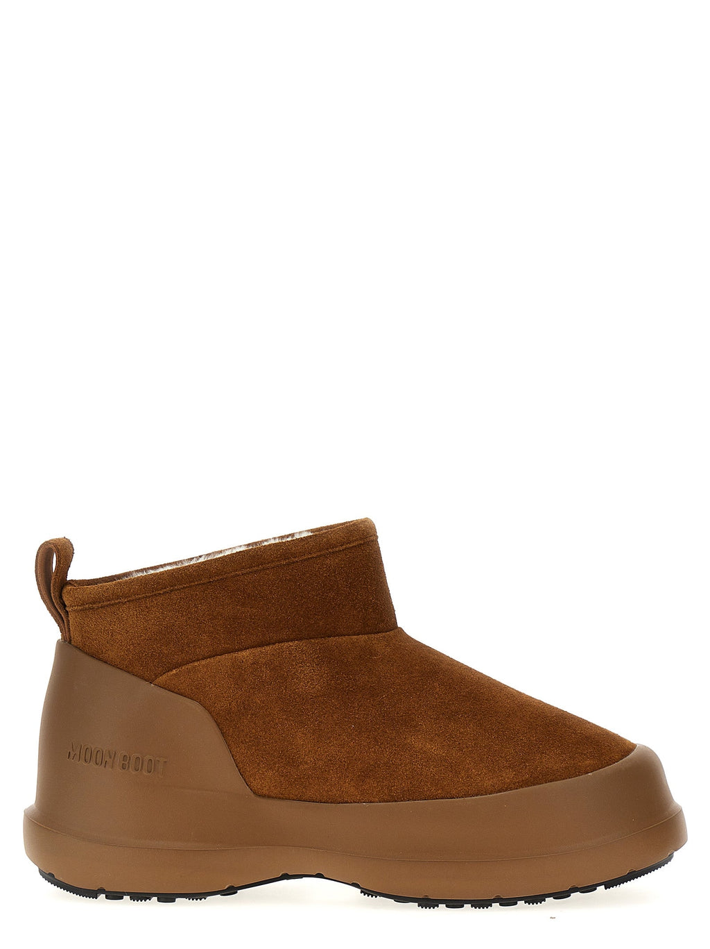 Moon Boot Brown Cowhide Flat Boots