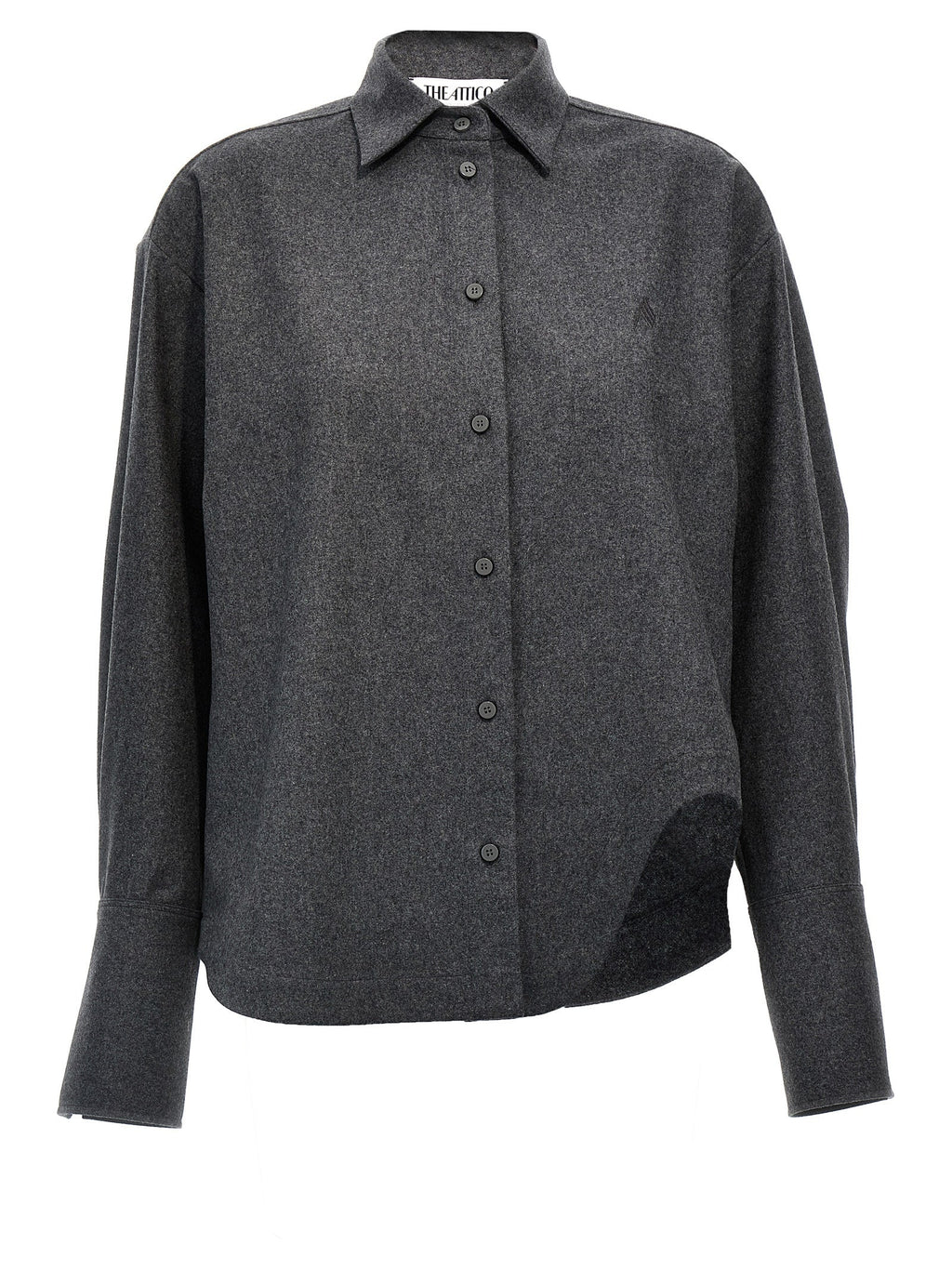 The Attico Gray Wool Blouse