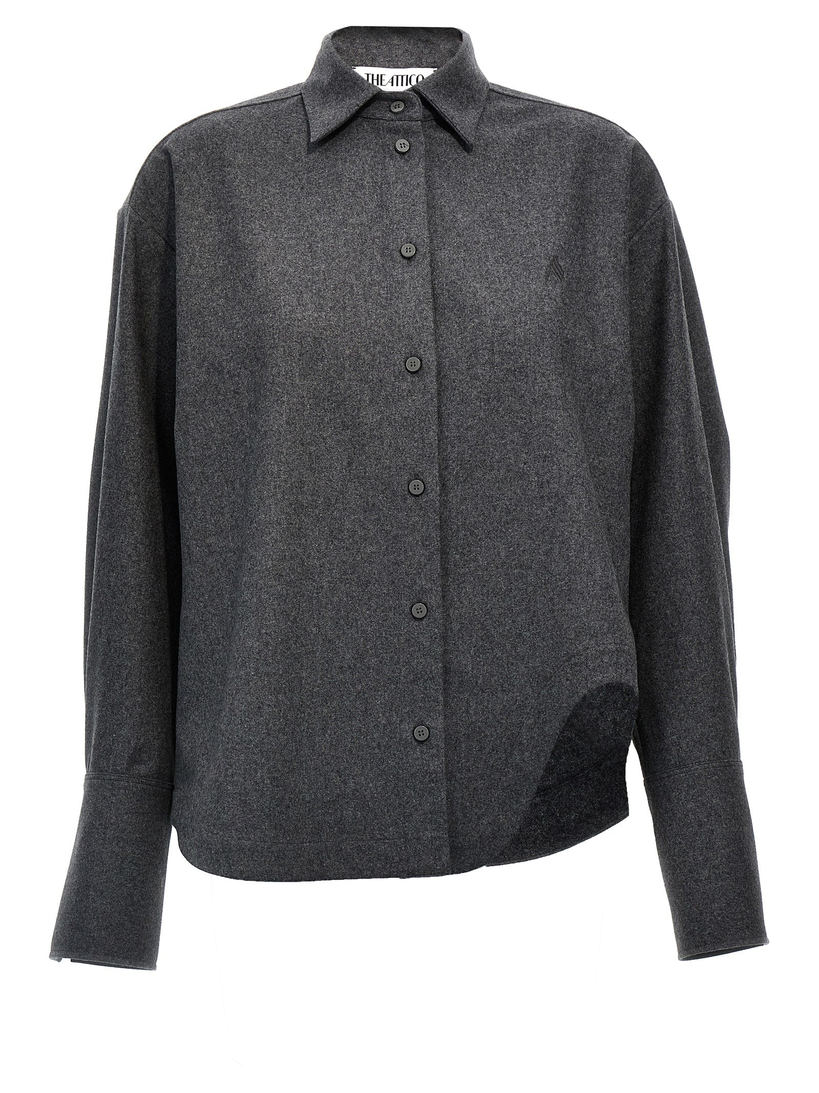 The Attico Gray Wool Blouse