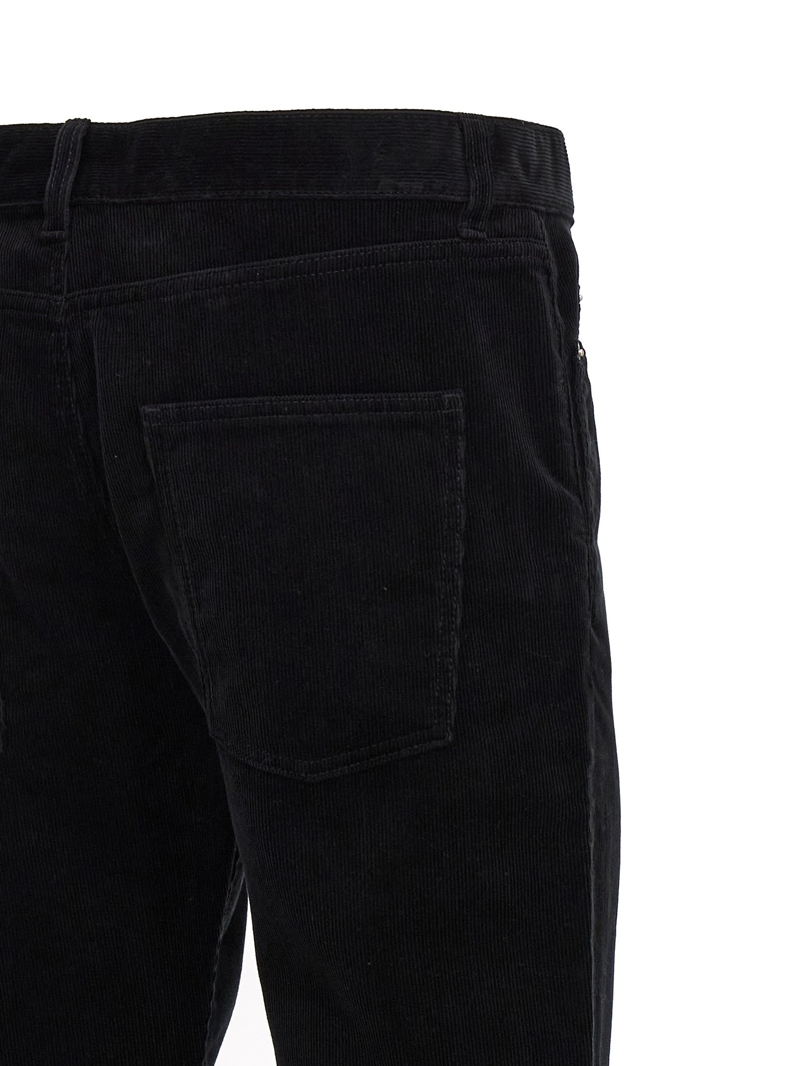 Saint Laurent Black Cotton Casual Pants