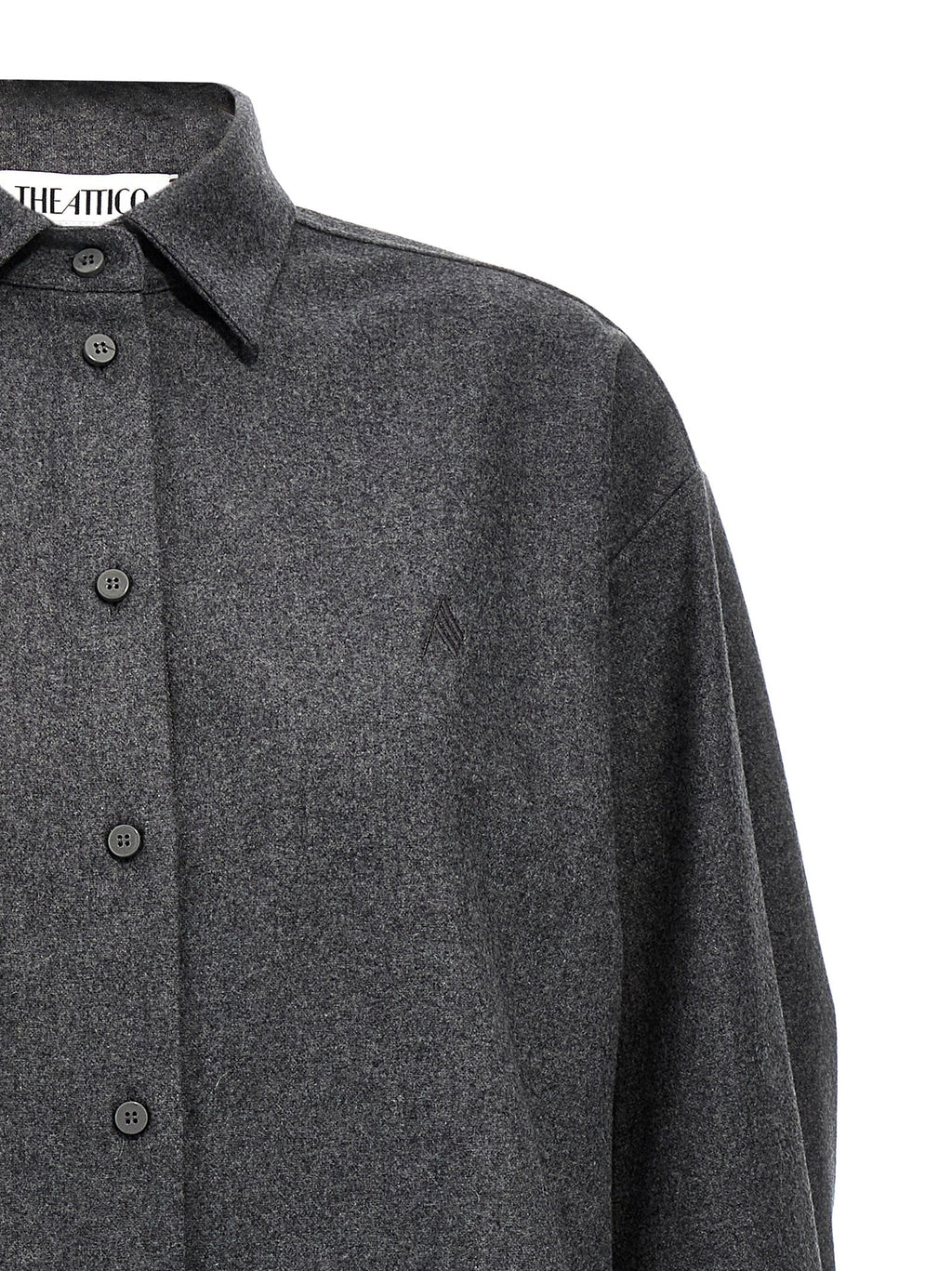 The Attico Gray Wool Blouse