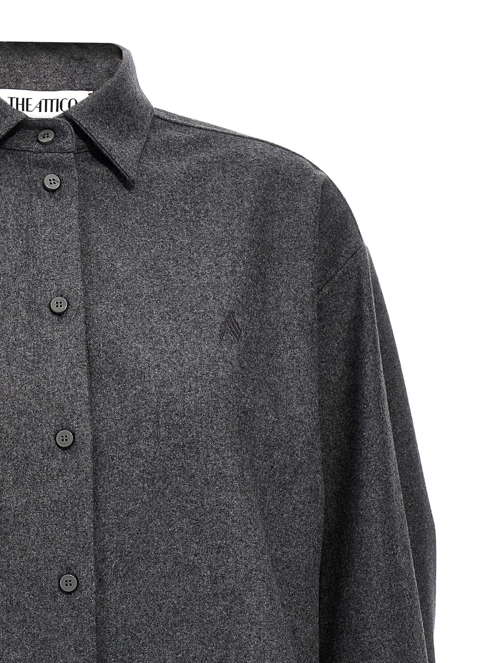 The Attico Gray Wool Blouse