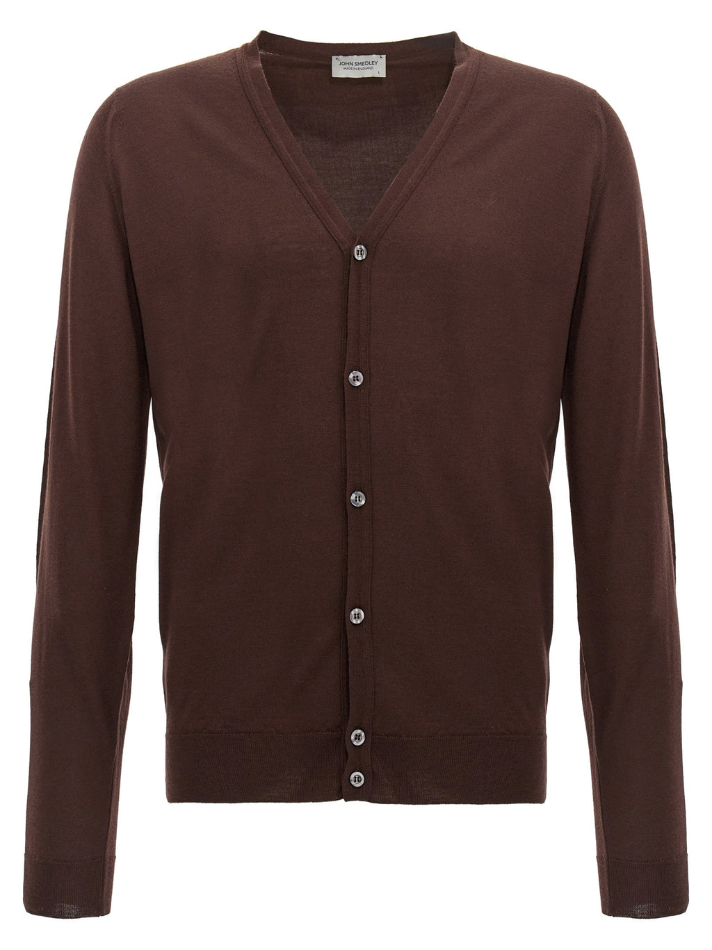JOHN SMEDLEY Brown Wool Cardigan