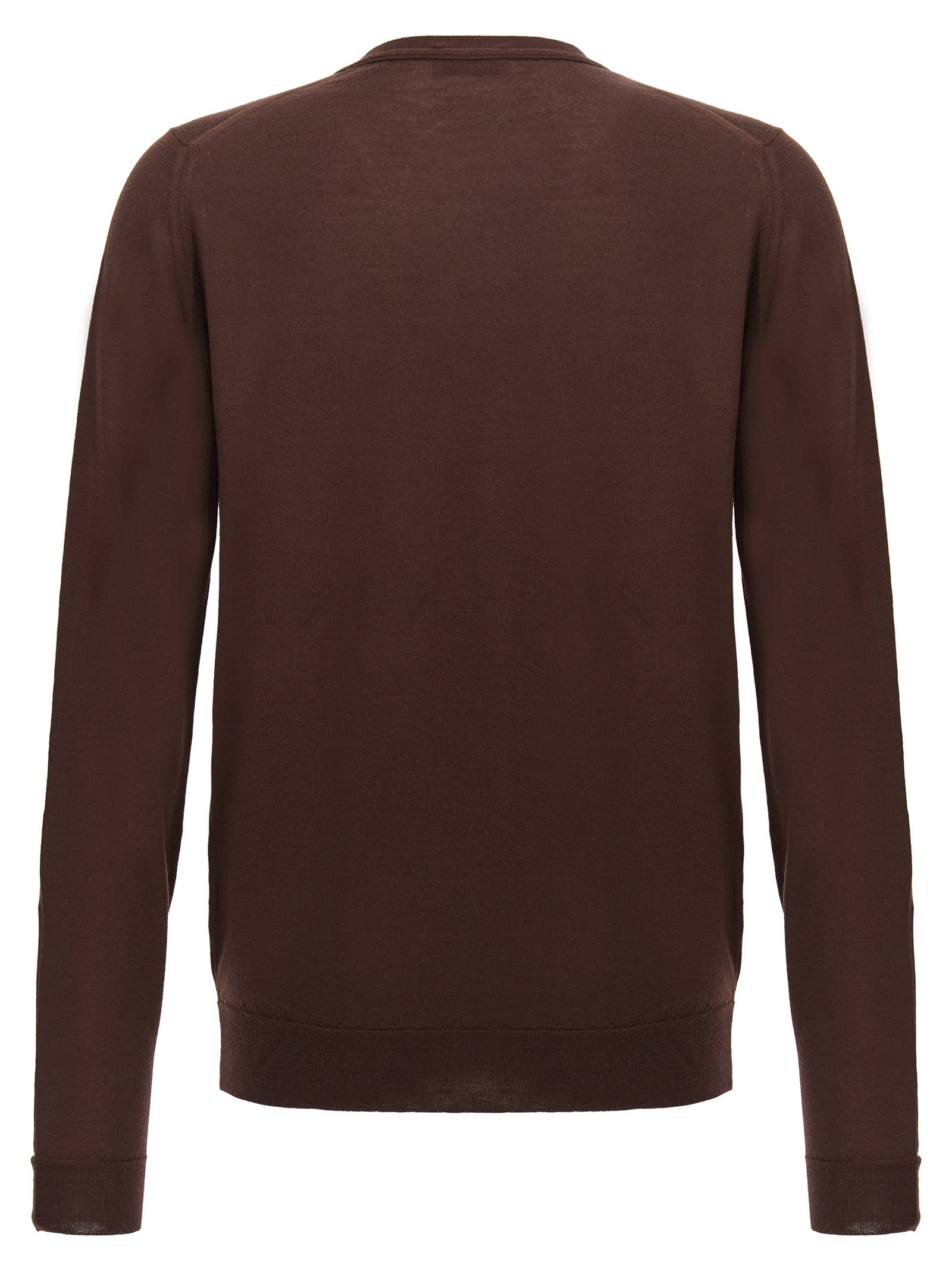 JOHN SMEDLEY Brown Wool Cardigan
