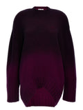 The Attico Purple Wool Short Dress