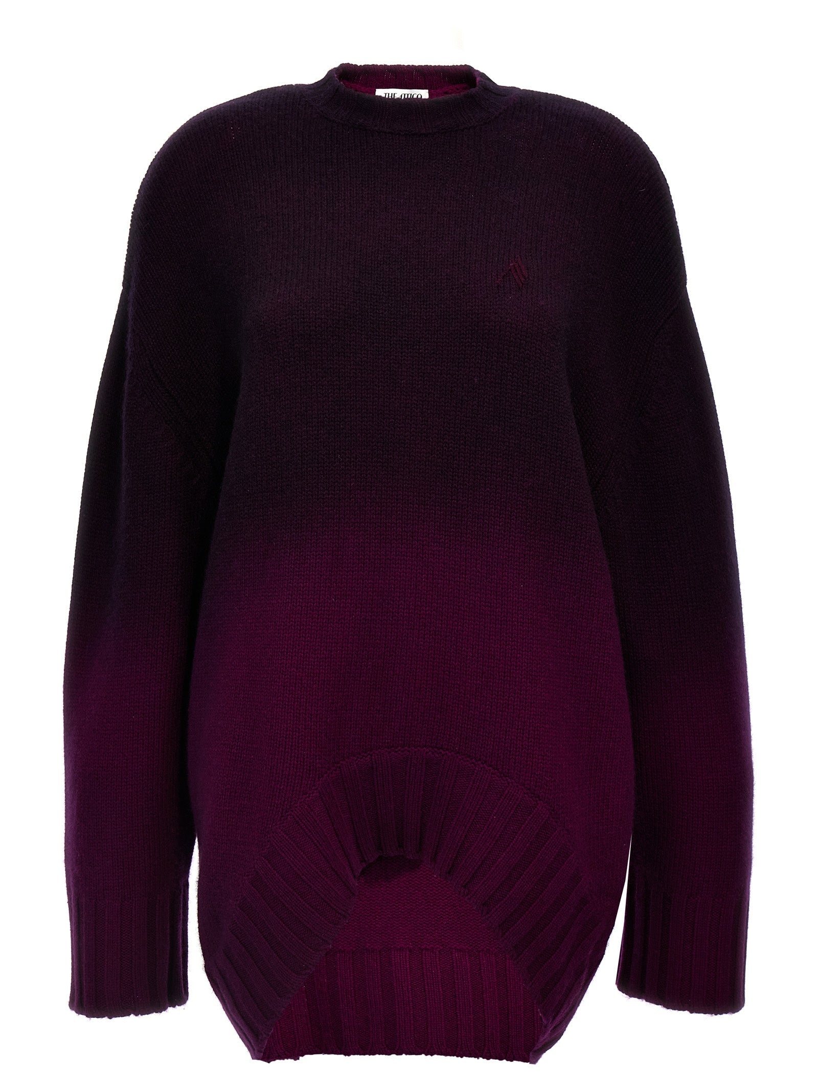 The Attico Purple Wool Short Dress