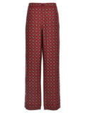 Moschino Bordeaux Silk Casual Pants