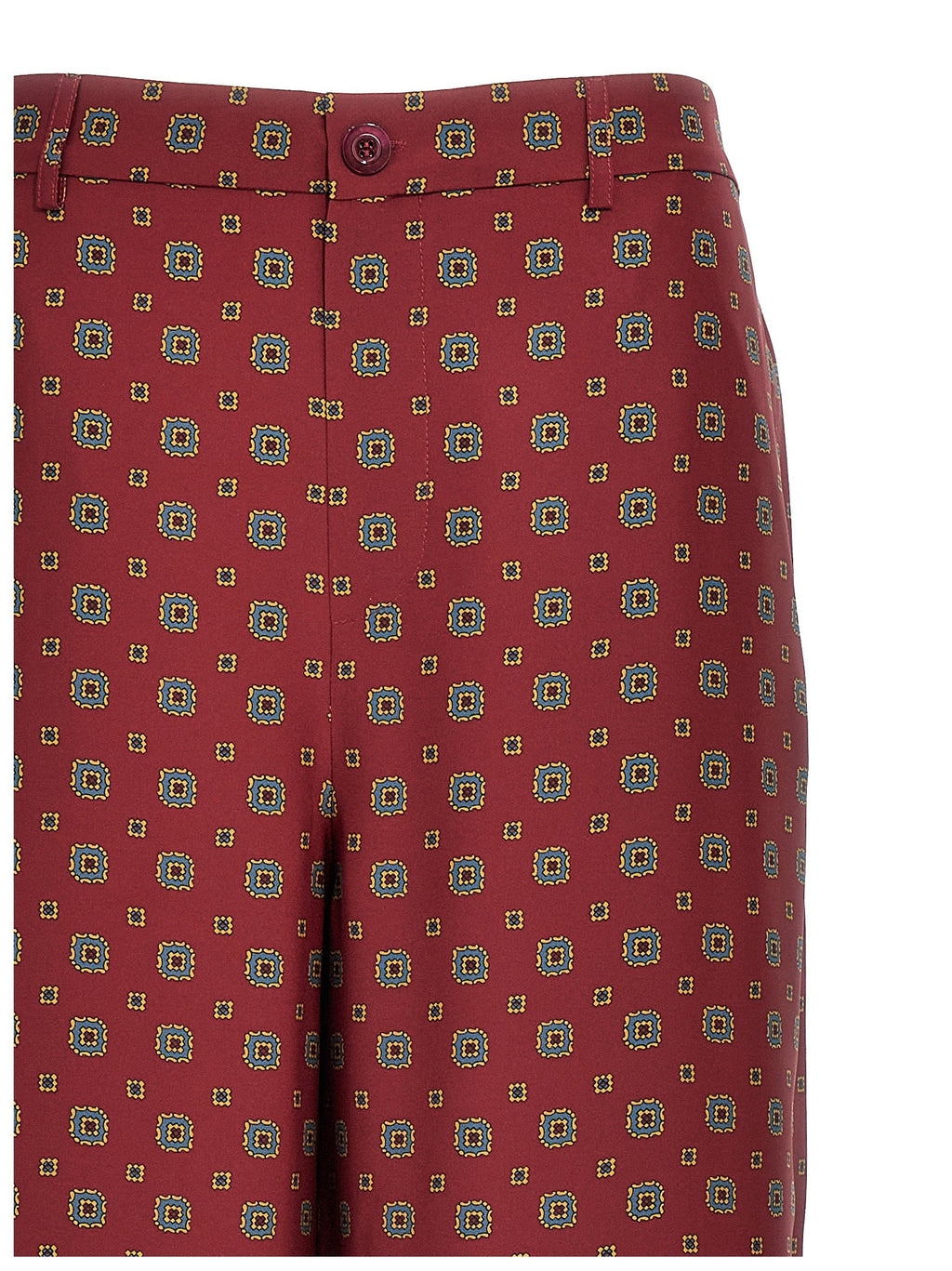 Moschino Bordeaux Silk Casual Pants