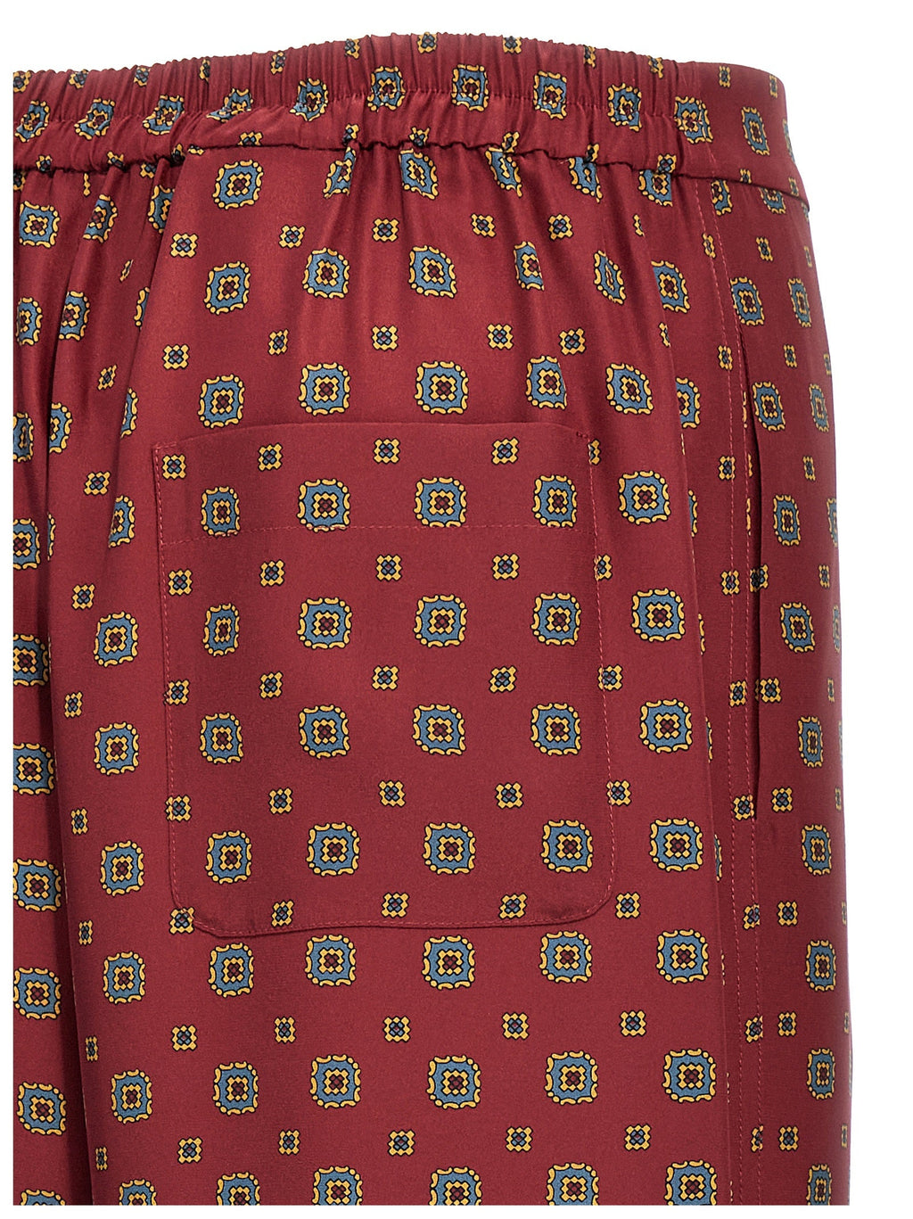 Moschino Bordeaux Silk Casual Pants