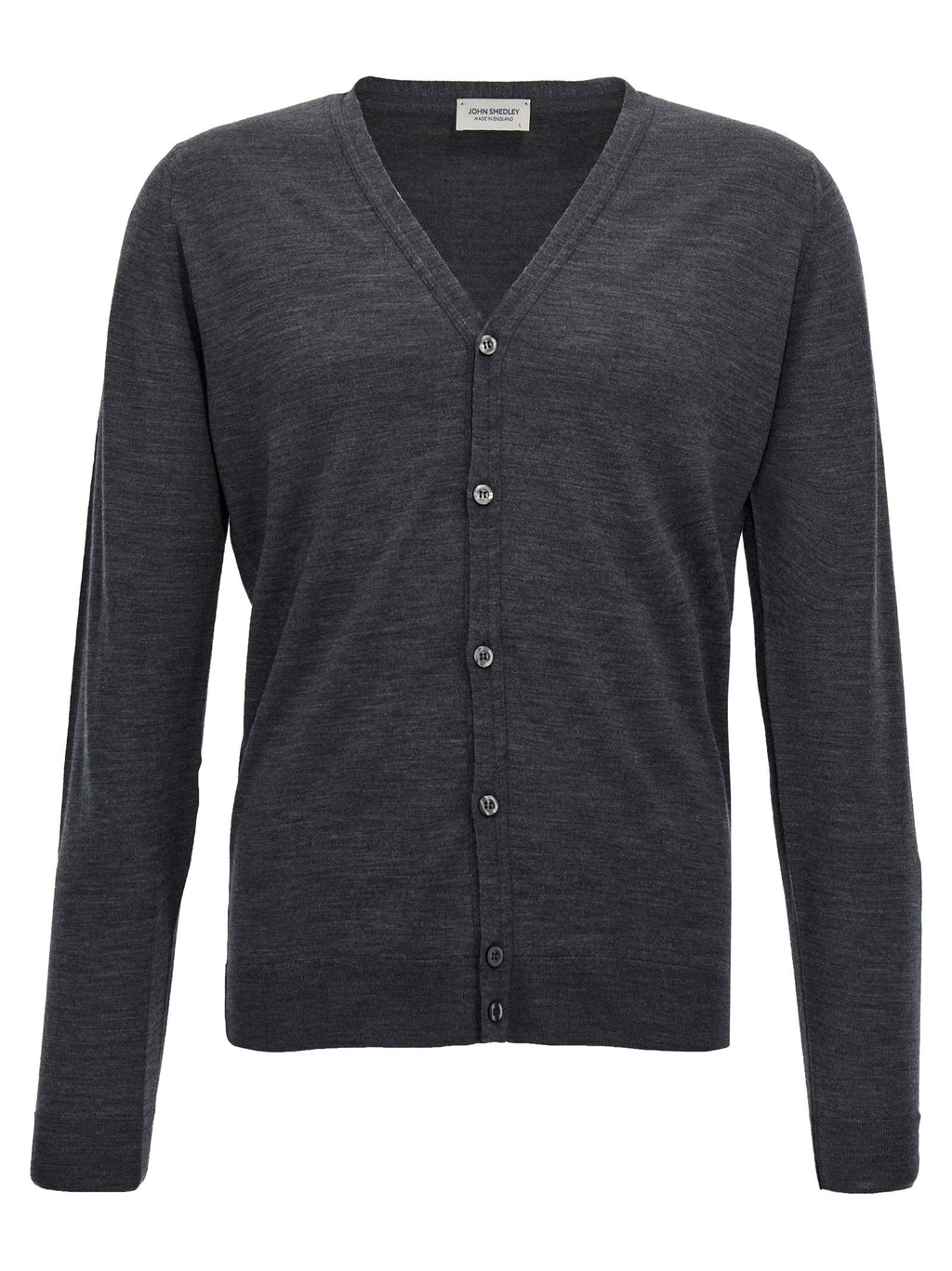 JOHN SMEDLEY Gray Wool Cardigan
