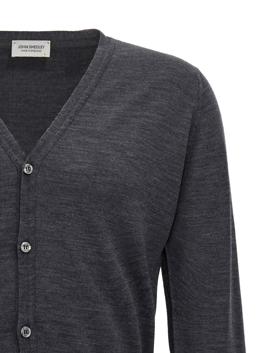 JOHN SMEDLEY Gray Wool Cardigan