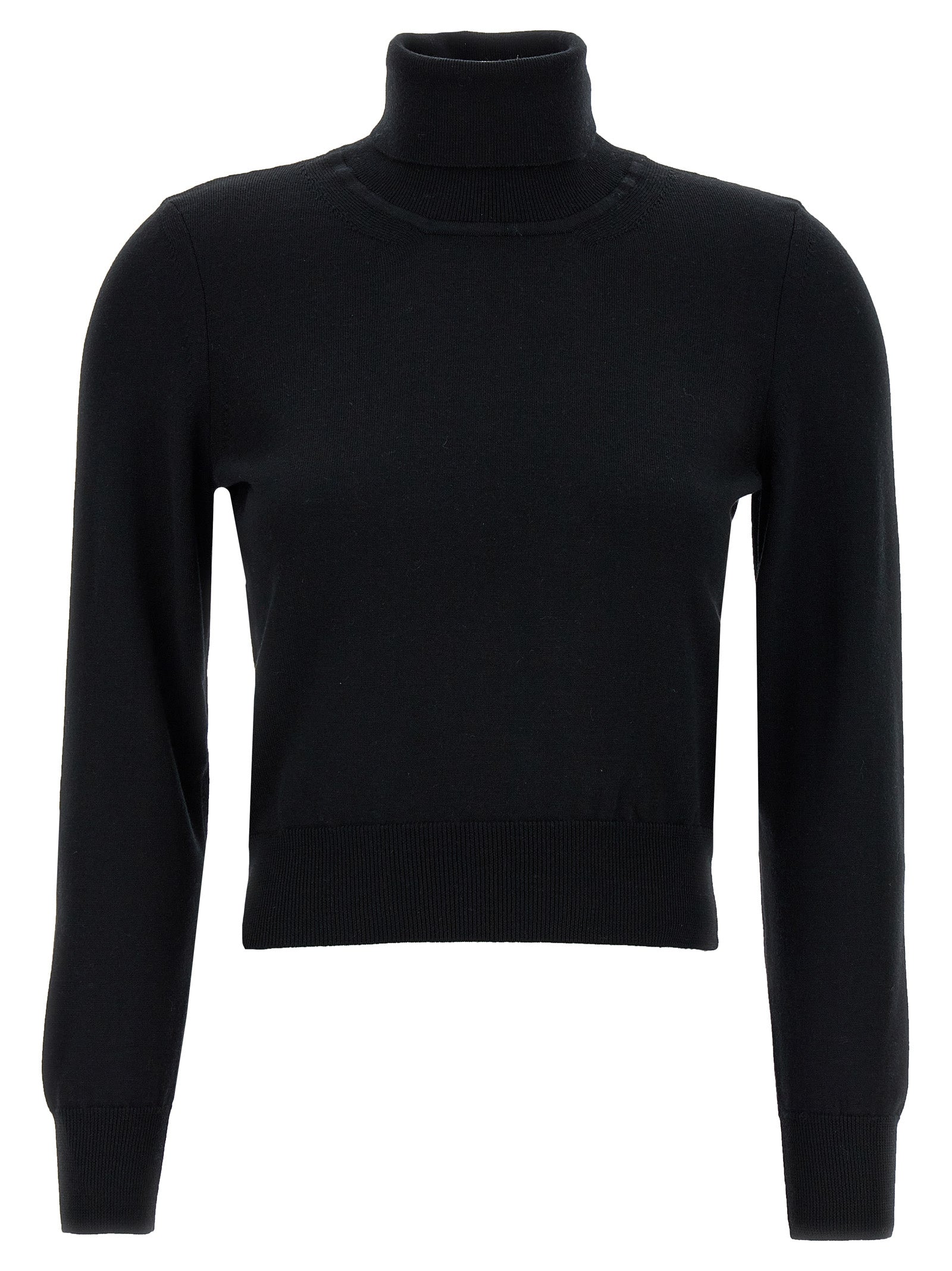 ANTONINO VALENTI Black Merino Wool Cardigan