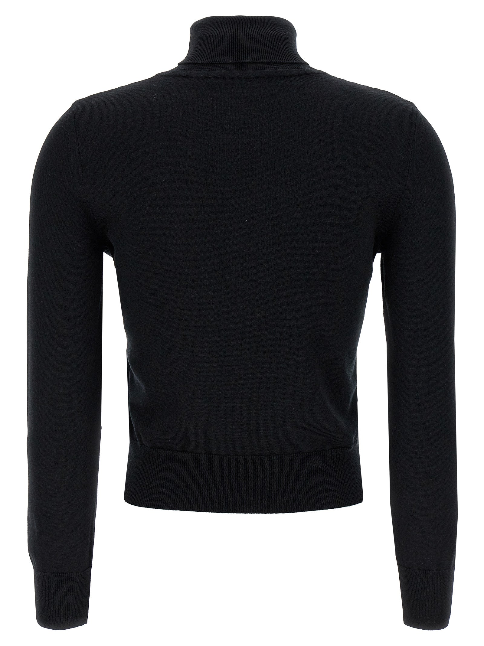 ANTONINO VALENTI Black Merino Wool Cardigan