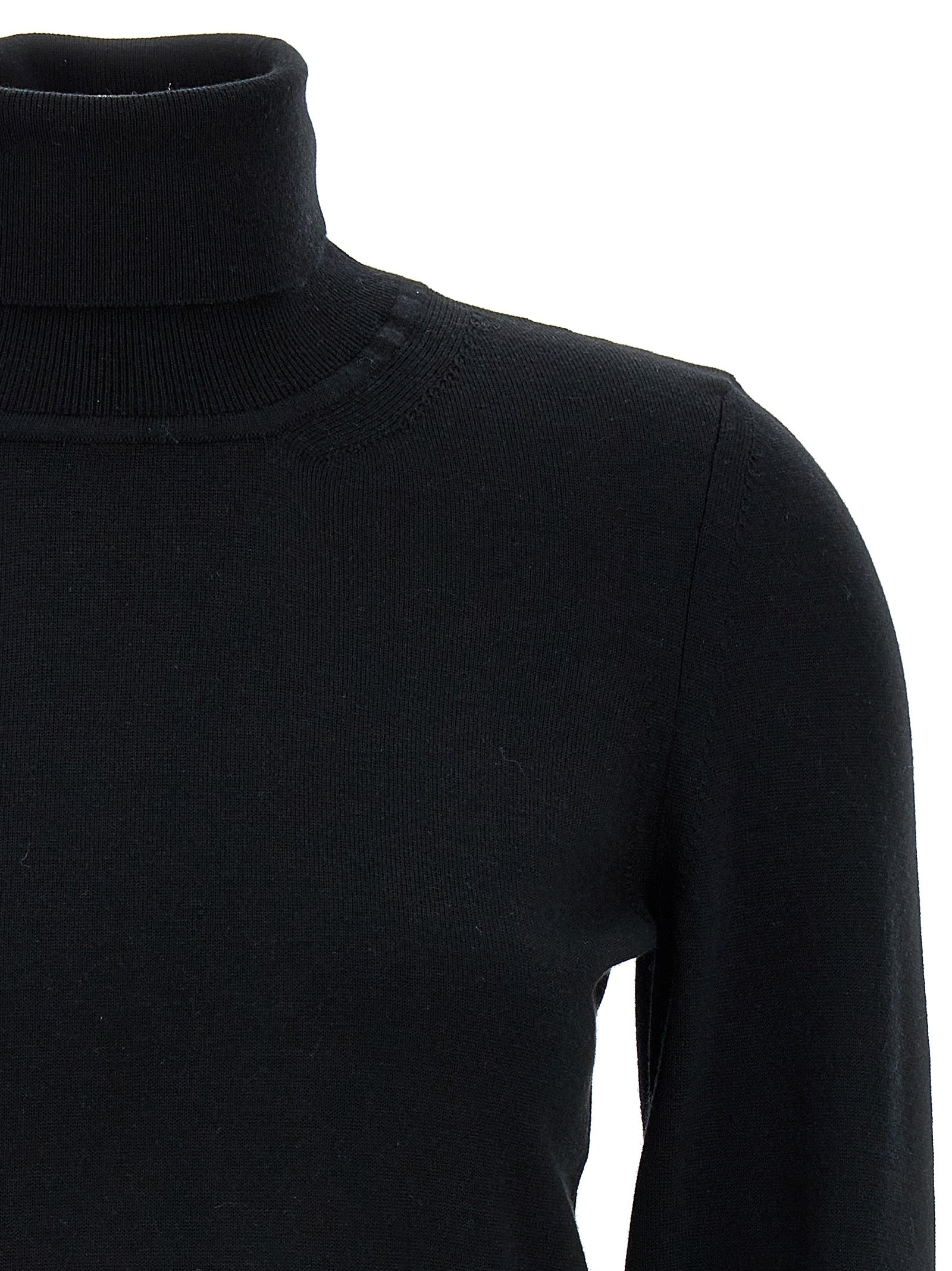 ANTONINO VALENTI Black Merino Wool Cardigan