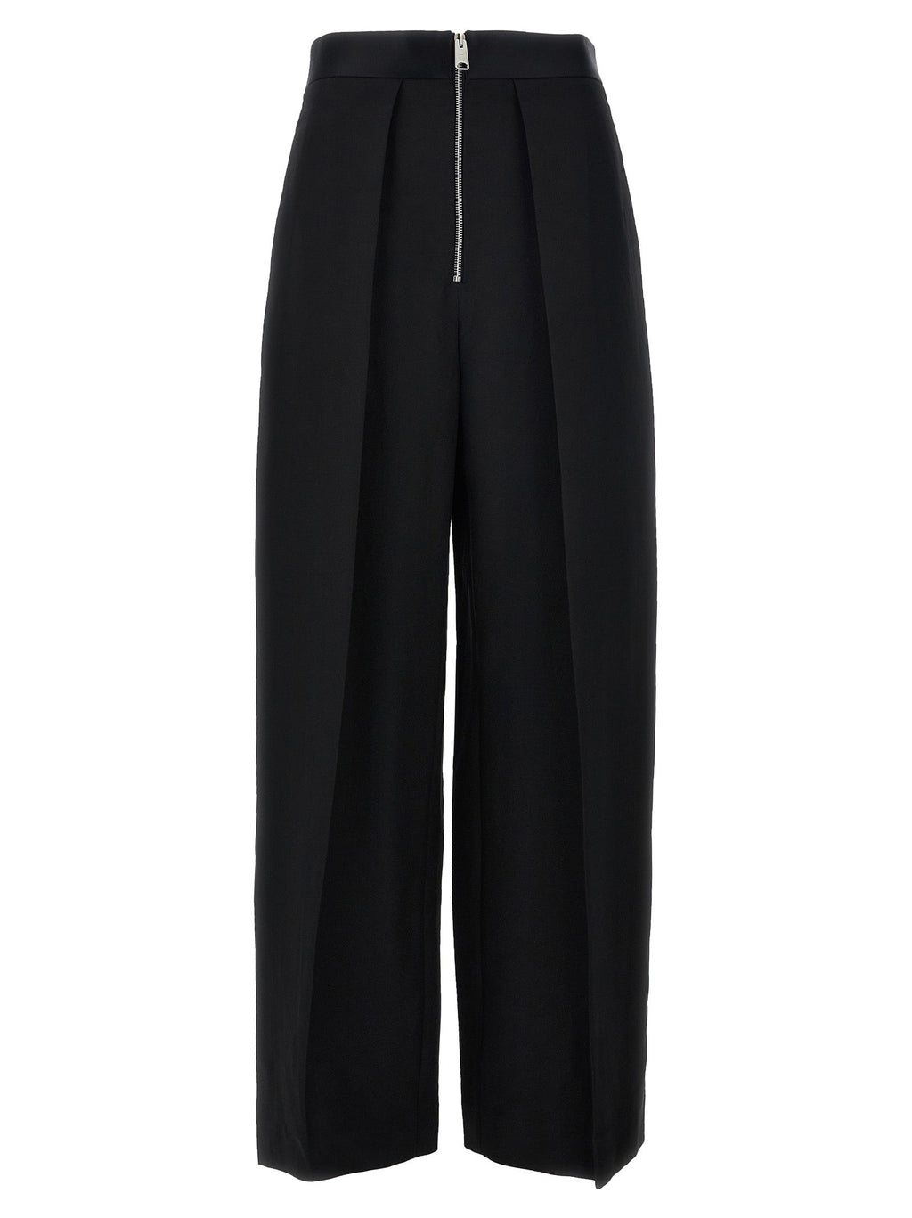 Khaite Black Viscose Casual Pants