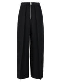 Khaite Black Viscose Casual Pants