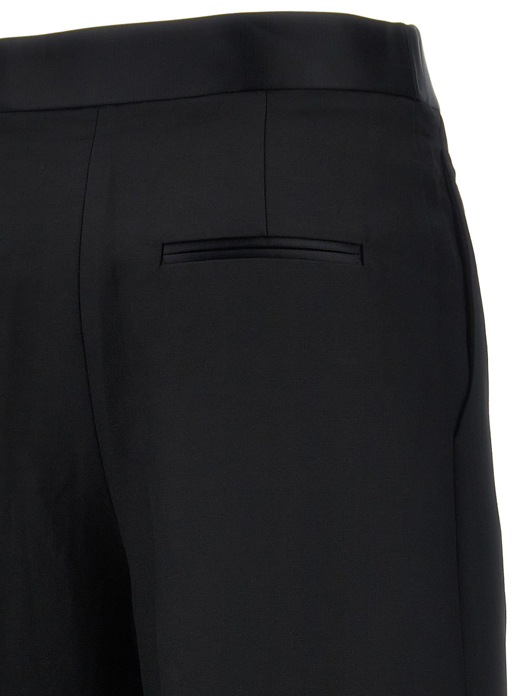 Khaite Black Viscose Casual Pants
