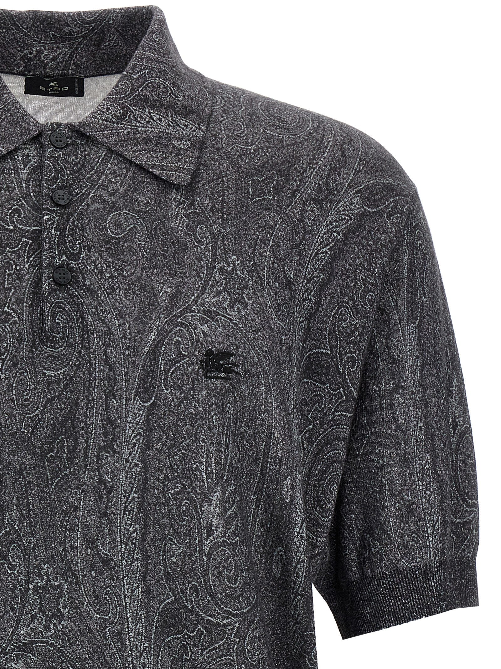 Etro Multicolor Silk Polo Shirt