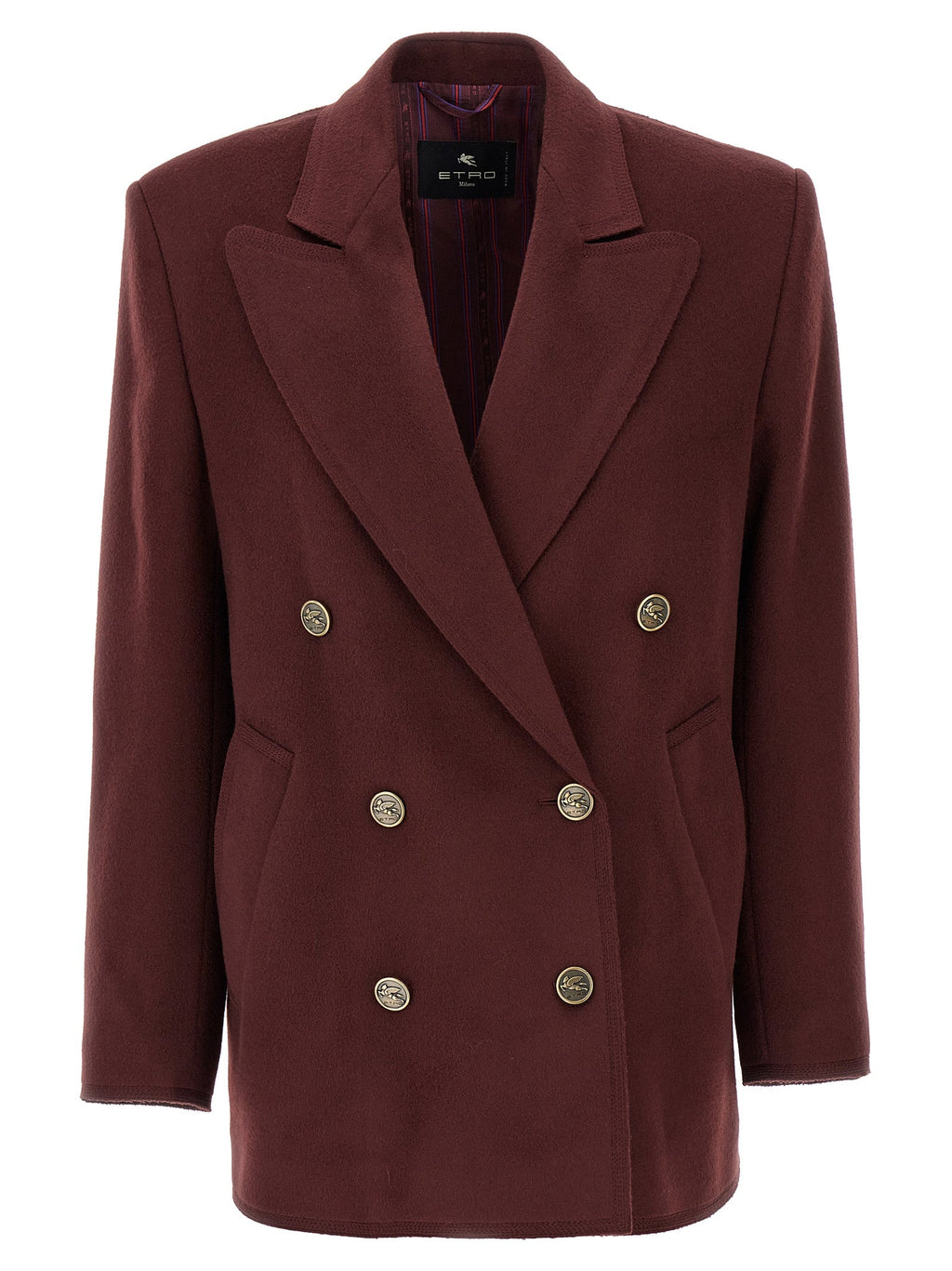 Etro Bordeaux Wool Blazer