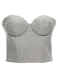 Giuseppe Di Morabito Gray Viscose Sleeveles T-Shirt