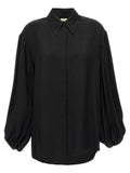 Khaite Black Cupro Blouse